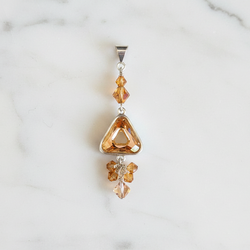 Swarovski Crystal Copper Statement Pendant