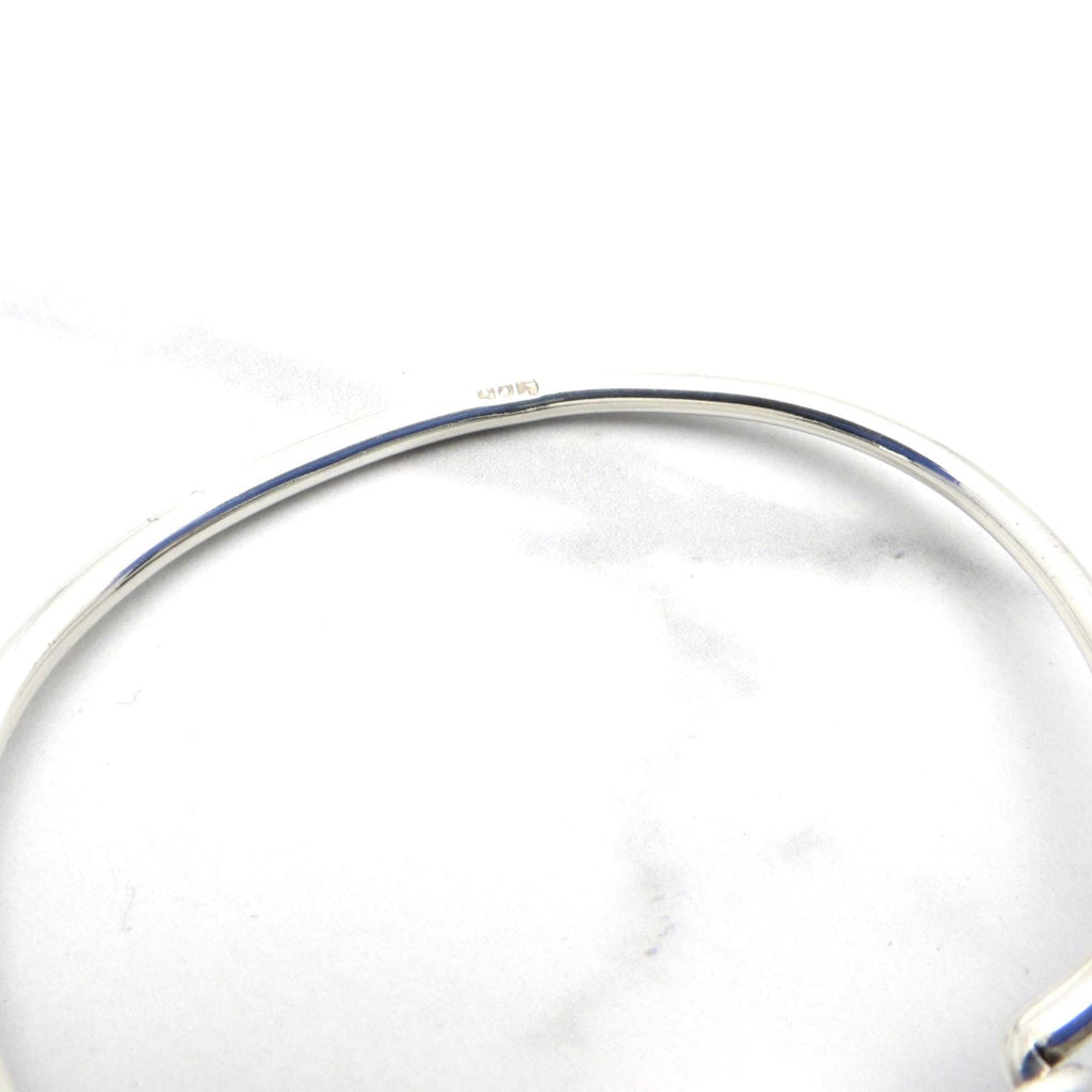 Sterling Silver Oval Engravable Hinged Bracelet