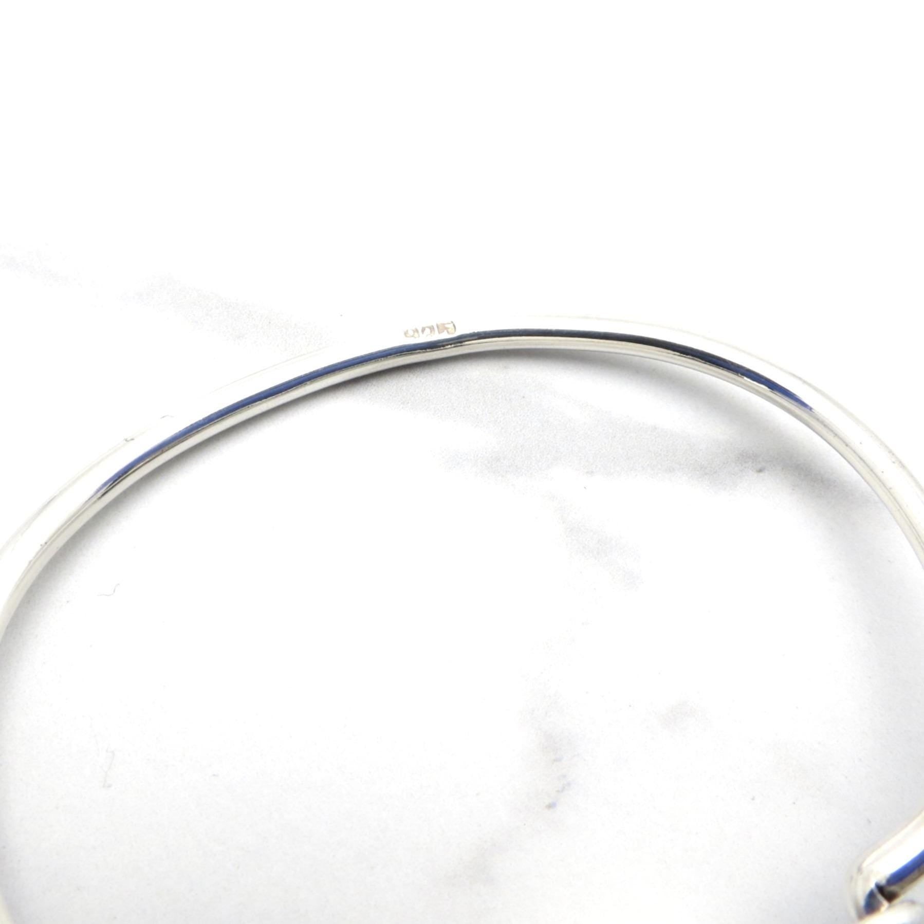 Sterling Silver Oval Engravable Hinged Bracelet