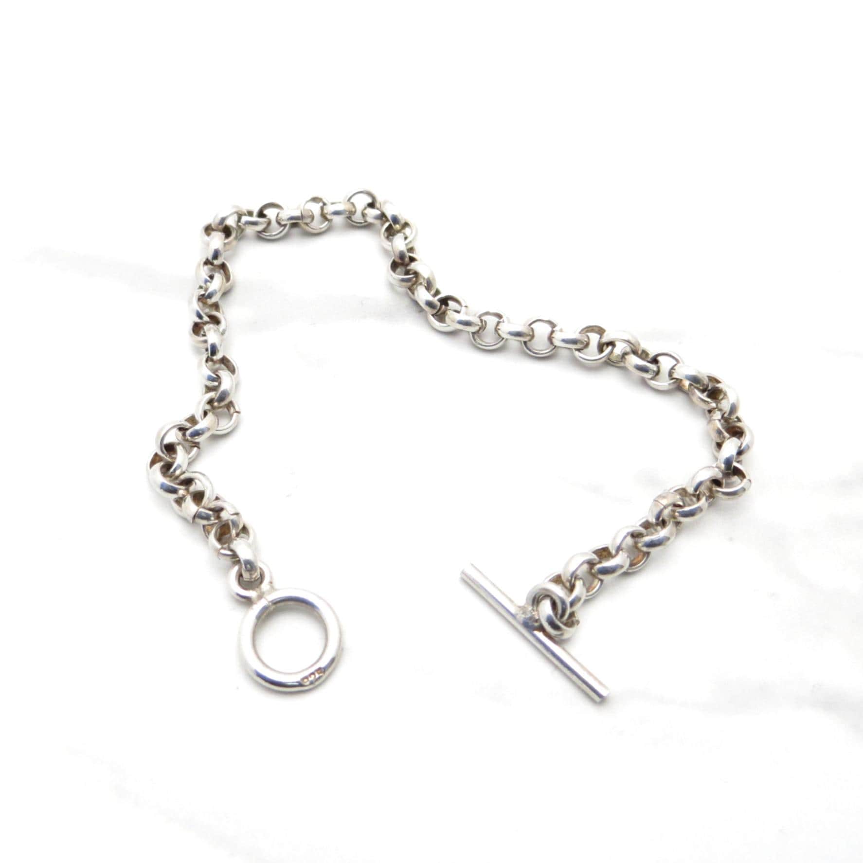 Sterling Silver Rolo Chain Bracelet - 7.25 inch