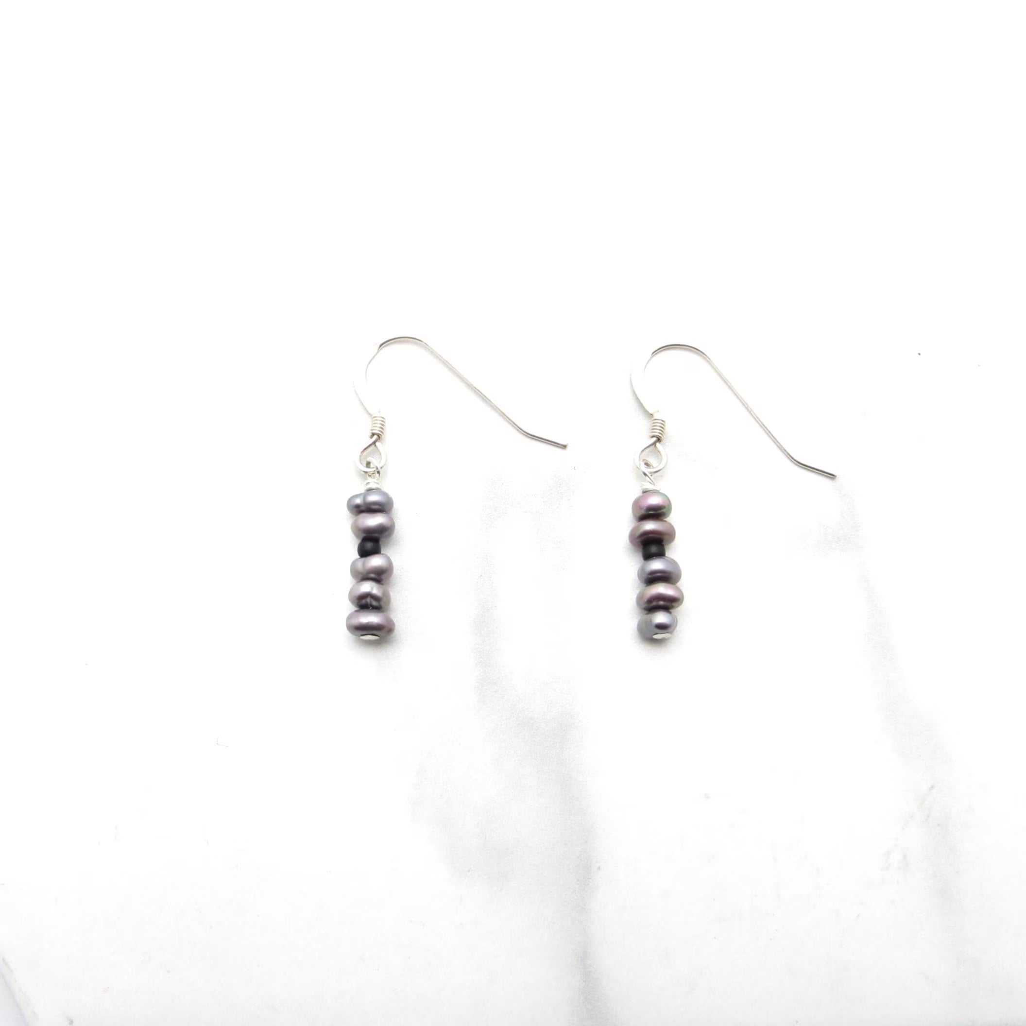 Freshwater Pearl Stack Earrings on Sterling Silver Wires