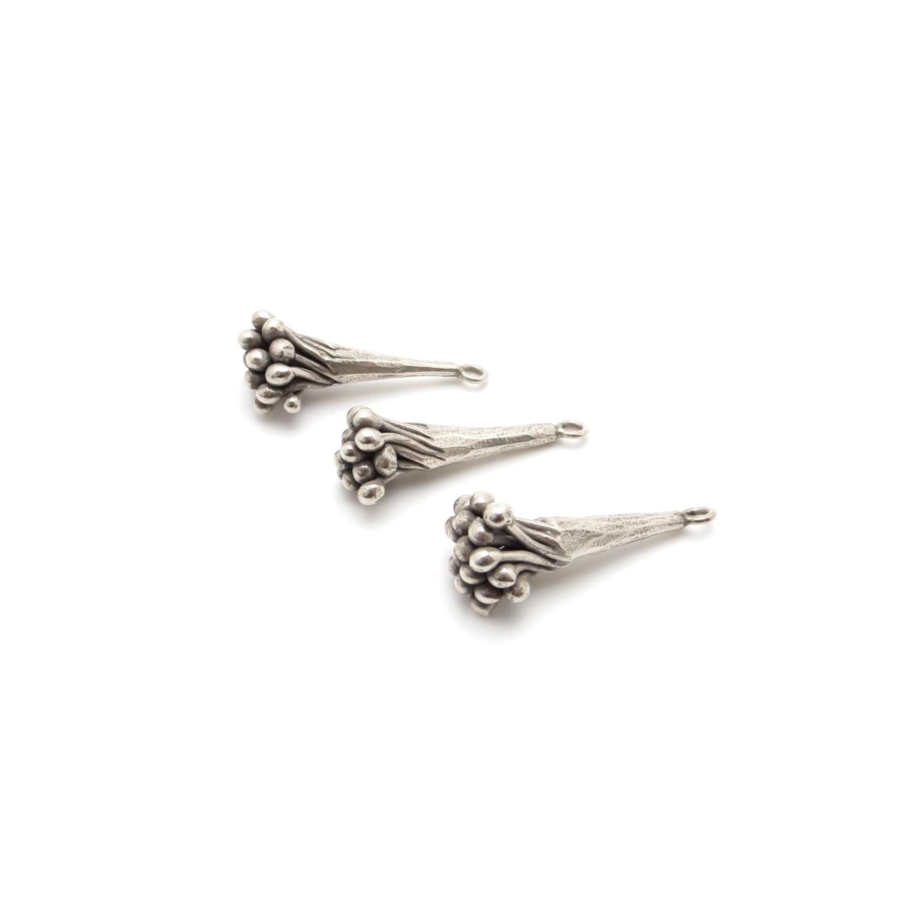 Thai Hill Tribe Silver Pendant - Wild Grape Bunch