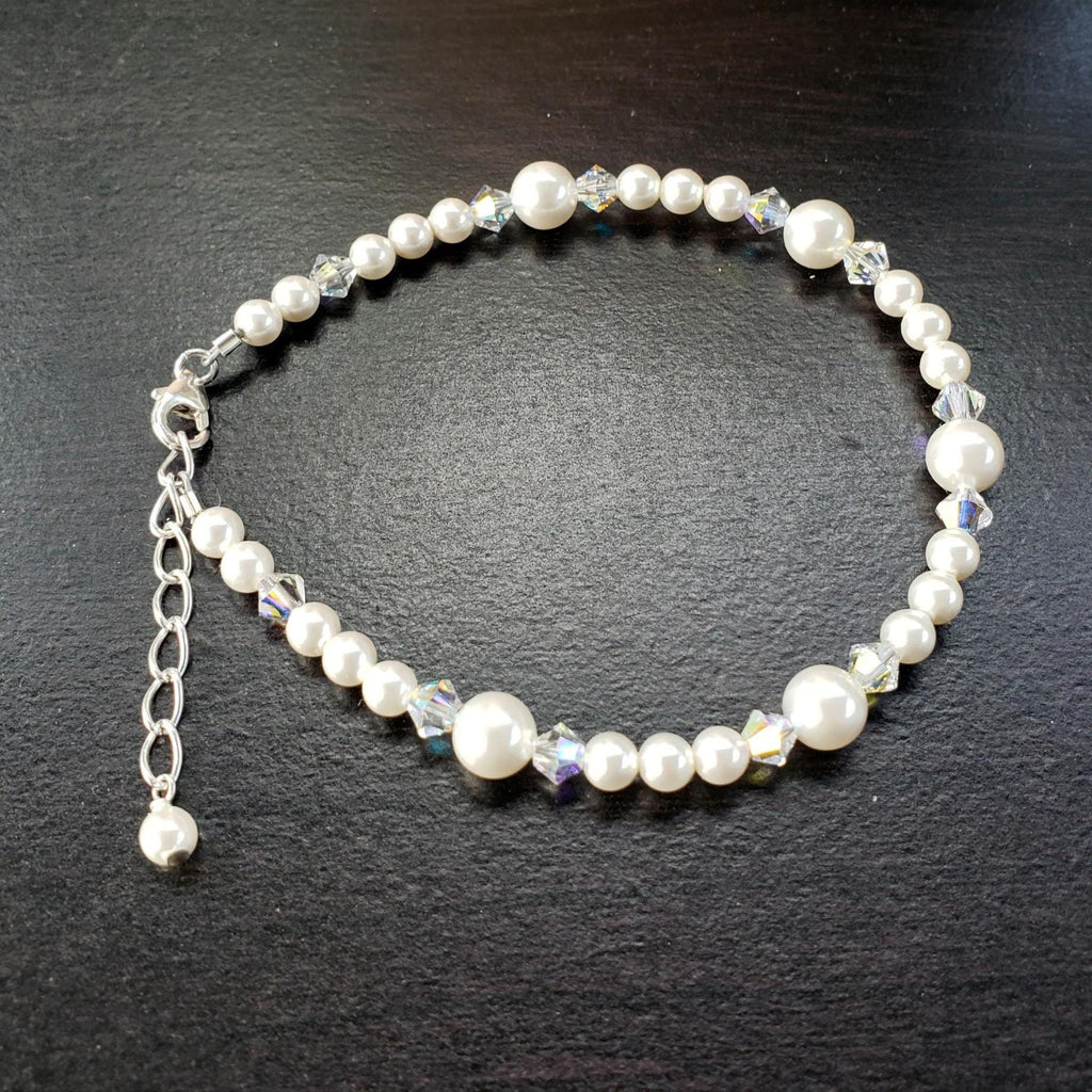 Swarovski Pearl and Swarovski Crystal AB Bracelet