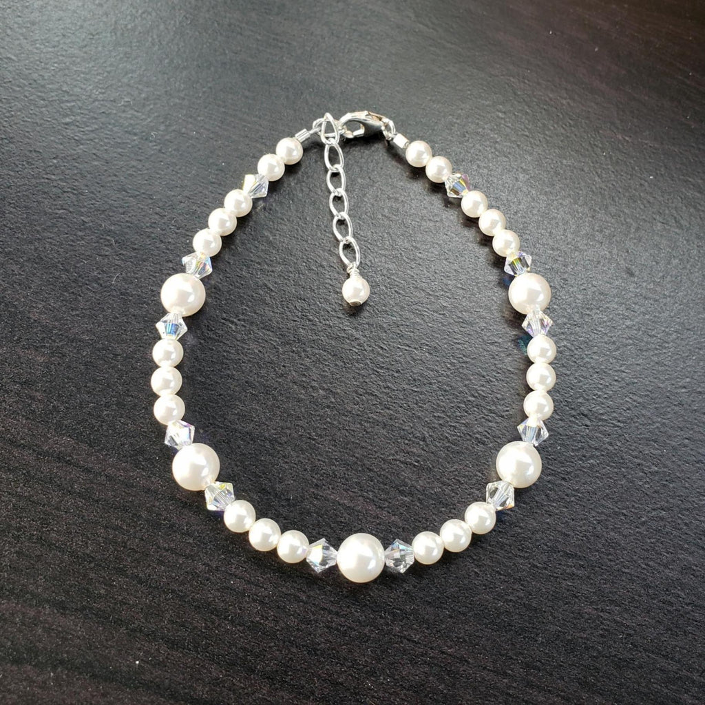 Swarovski Pearl and Swarovski Crystal AB Bracelet