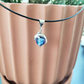 Sterling Silver Dolphin Pendant with Venetian Glass Bead