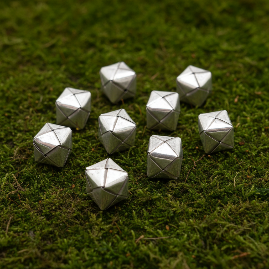 Thai Hill Tribe Silver Square Origami Box Bead - 14mm