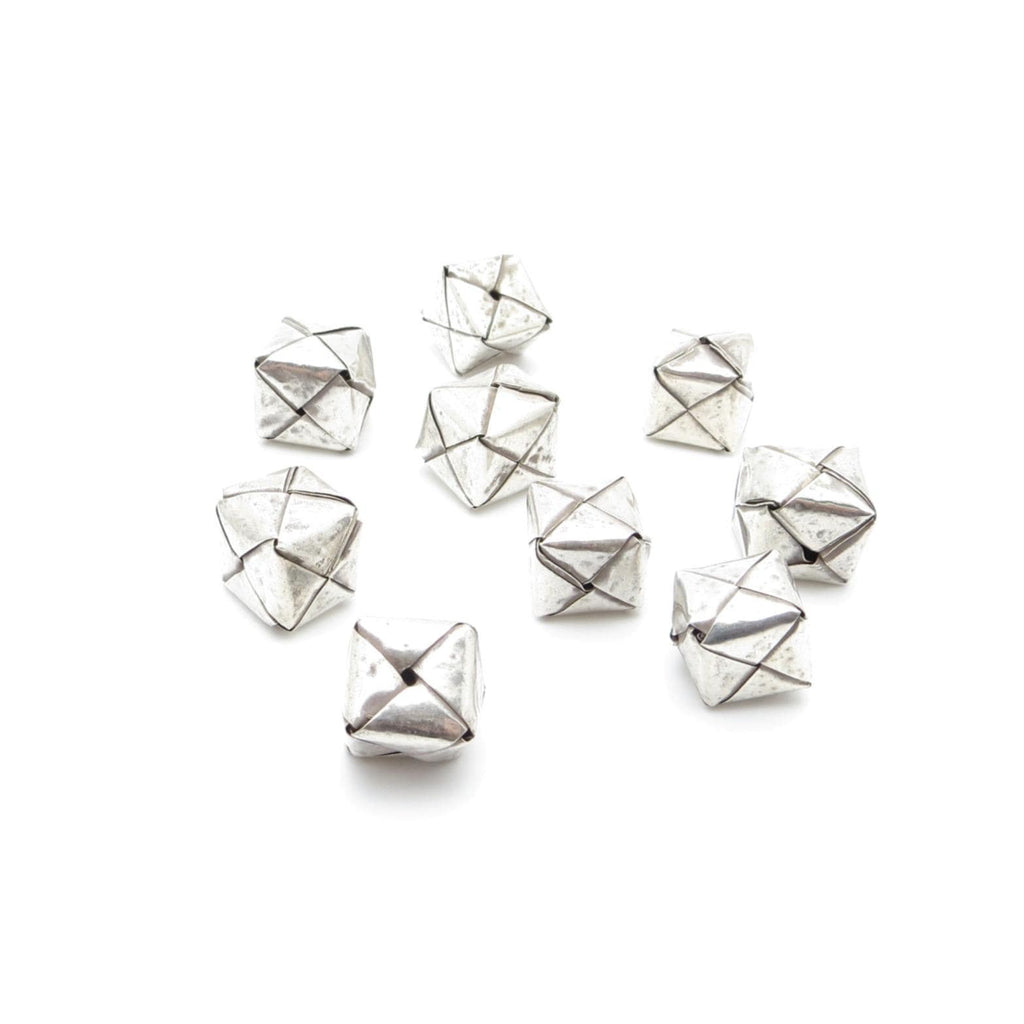 Thai Hill Tribe Silver Origami Box Bead - 14mm