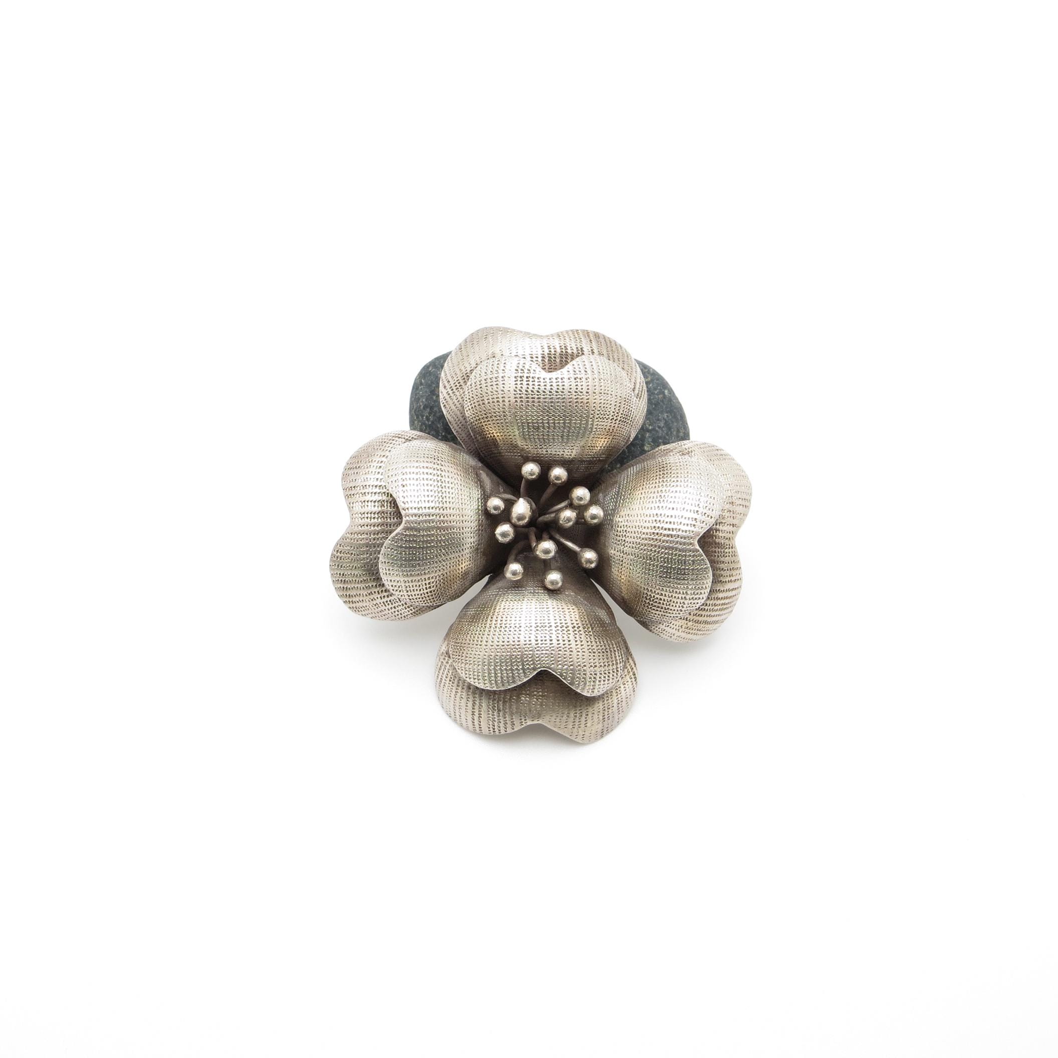 Hill Tribe Thai Silver Large Flower Pendant - 55 x 55mm