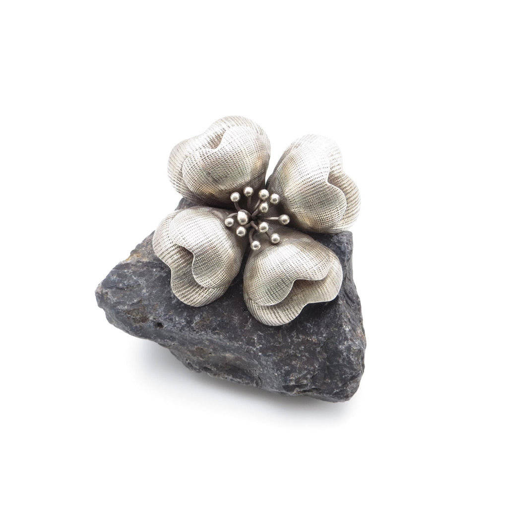 Hill Tribe Thai Silver Large Flower Pendant - 55 x 55mm